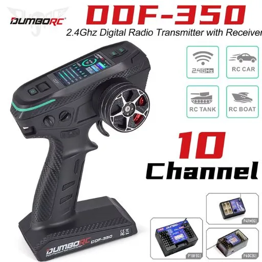 DUMBORC 2.4G 10CH راديو تحكم عن بعد DDF-350