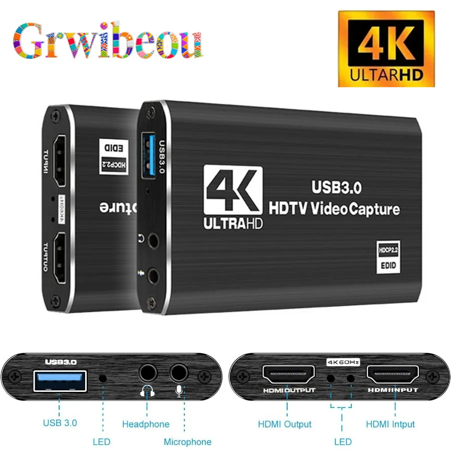 بطاقة التقاط فيديو 4K USB 3.0