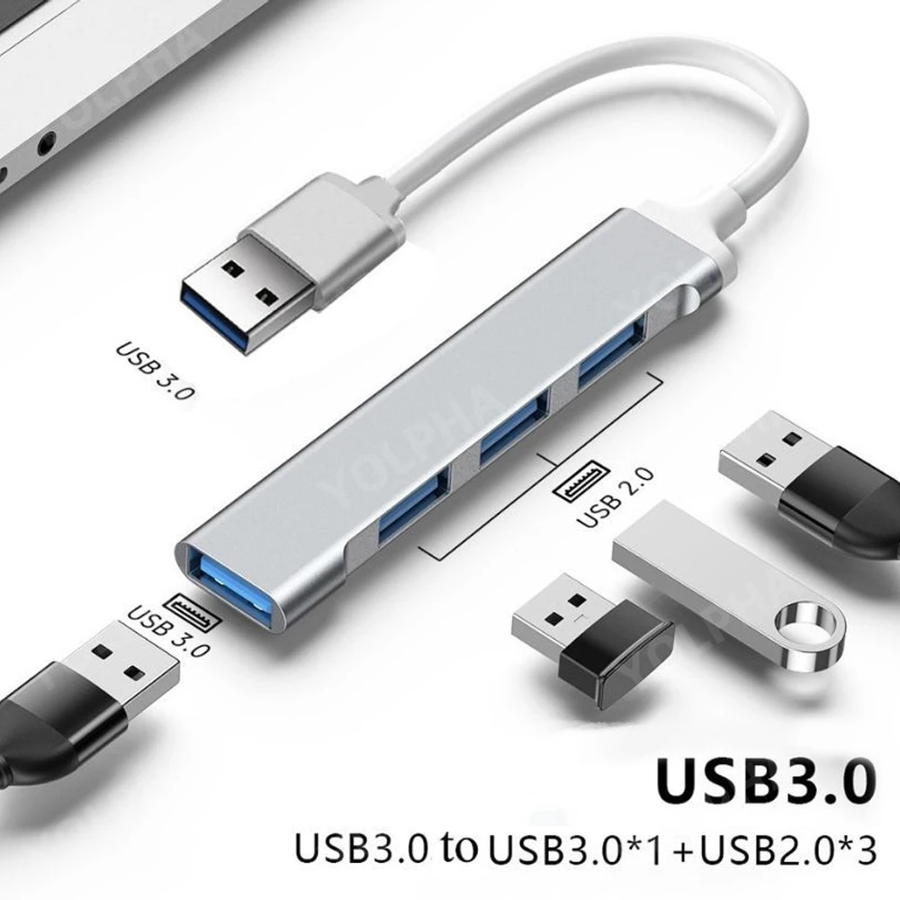 محور 4 منافذ USB 3.0 عالي السرعة