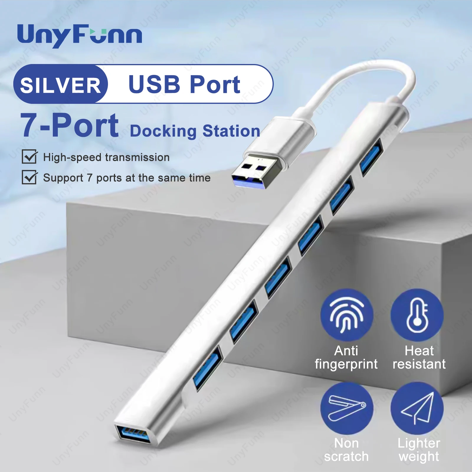 محور USB C متعدد المنافذ 7 في 1