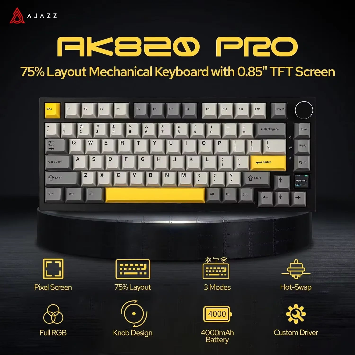 لوحة مفاتيح Ajazz AK820 ميكانيكية للألعاب