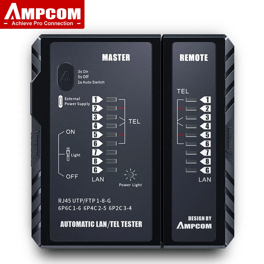 جهاز اختبار كابل الشبكة AMPCOM
