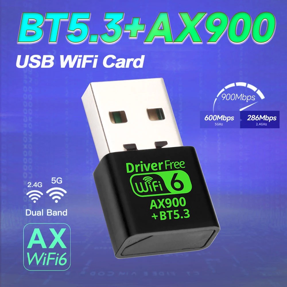 محول AX900 USB WiFi 6 بلوتوث 2in1