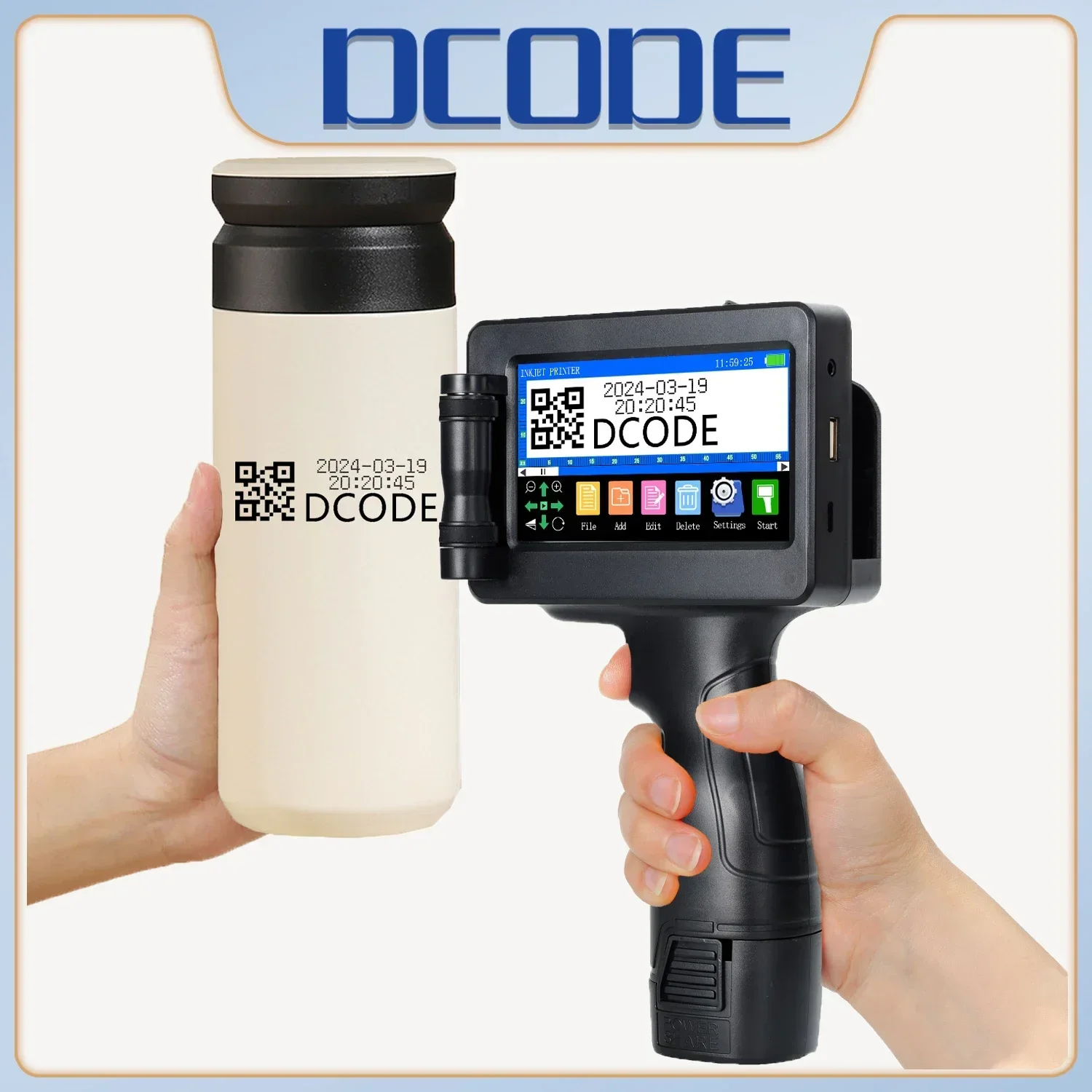 طابعة DCODE 1755PLUS المحمولة