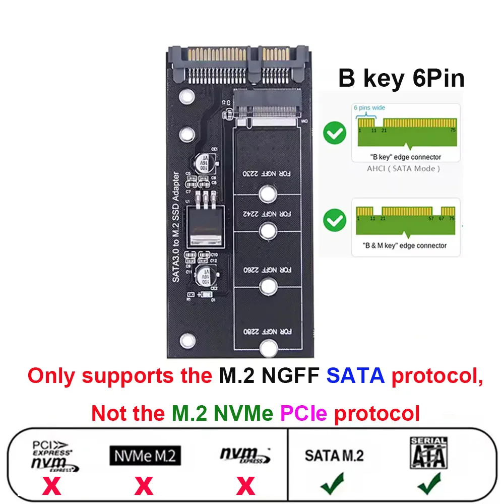 محول M.2 NGFF إلى SATA 3
