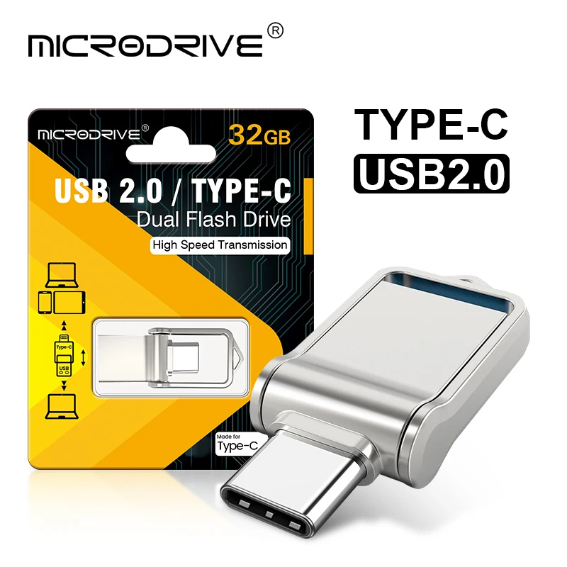 ذاكرة فلاش USB 32GB نوع C معدنية