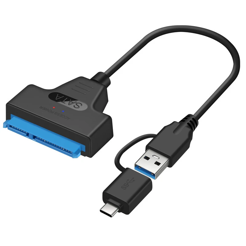 مراجعة محول SATA إلى USB 3.0/2.0/Type-C: كابل SSD بسرعة 6 جيجابت في الثانية لدعم الأقراص الصلبة 2.5 بوصة