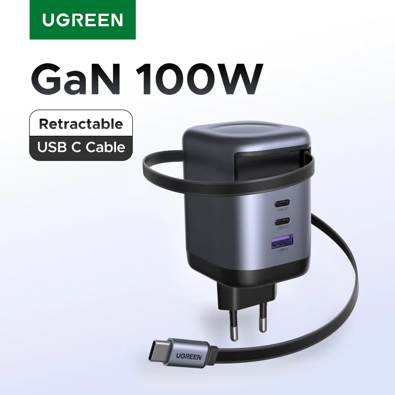 شاحن UGREEN 100W GaN للشحن السريع