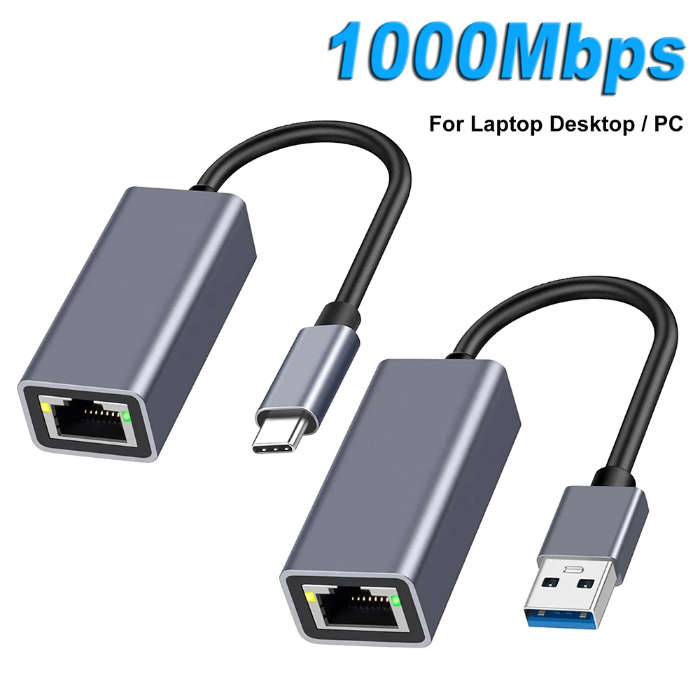 محول إيثرنت USB نوع C بسرعة 1000Mbps