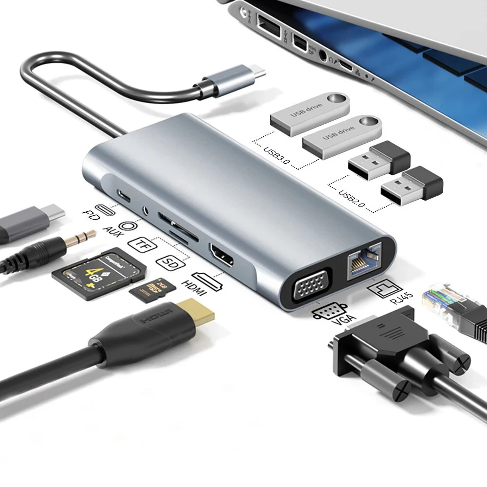 محطة إرساء USB C متعددة الوظائف