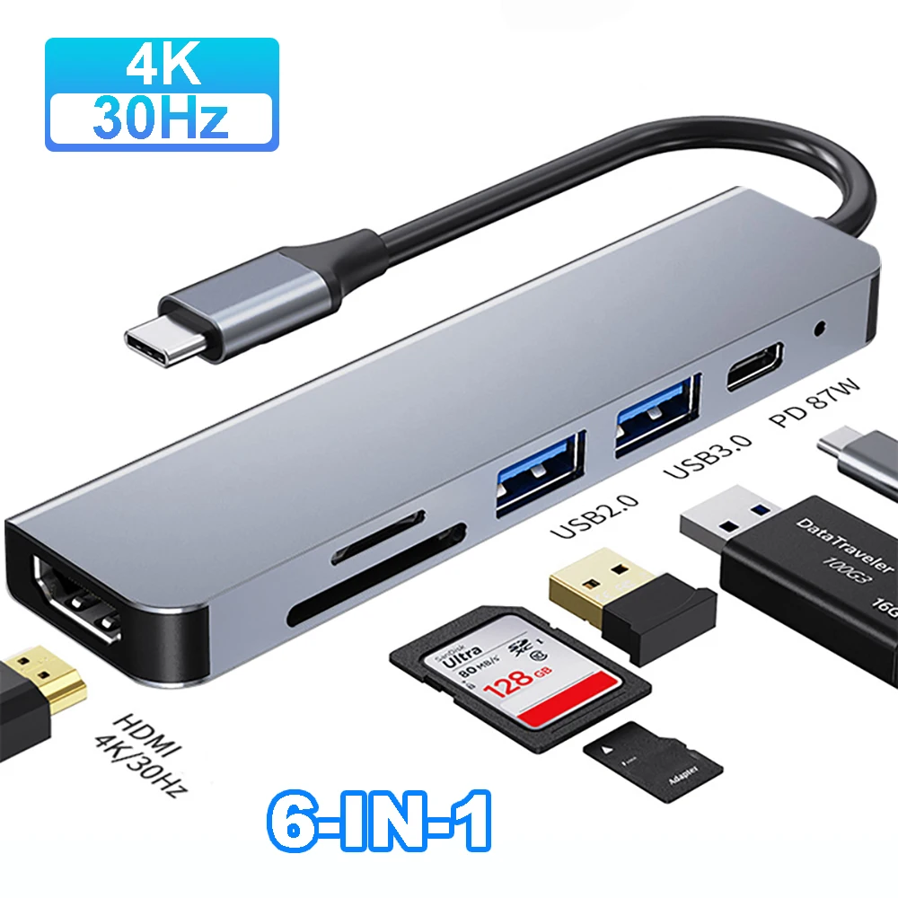 محور USB C لتحويل HDMI 4K