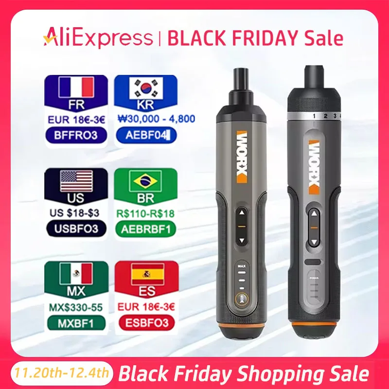 مفك كهربائي صغير Worx 4 فولت