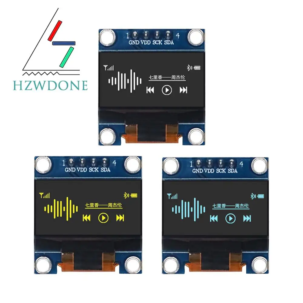 وحدة عرض OLED 0.96 بوصة لمشاريع أردوينو