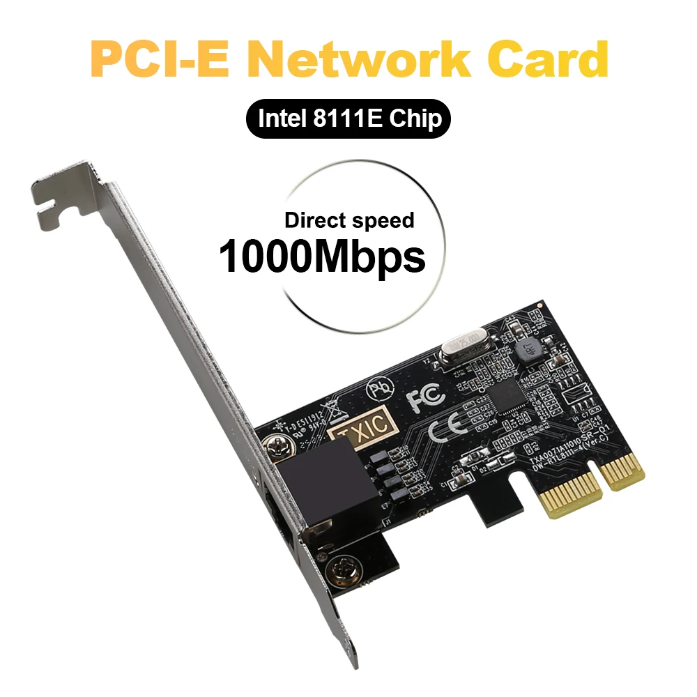 بطاقة شبكة PCIe جيجابت 1000Mbps