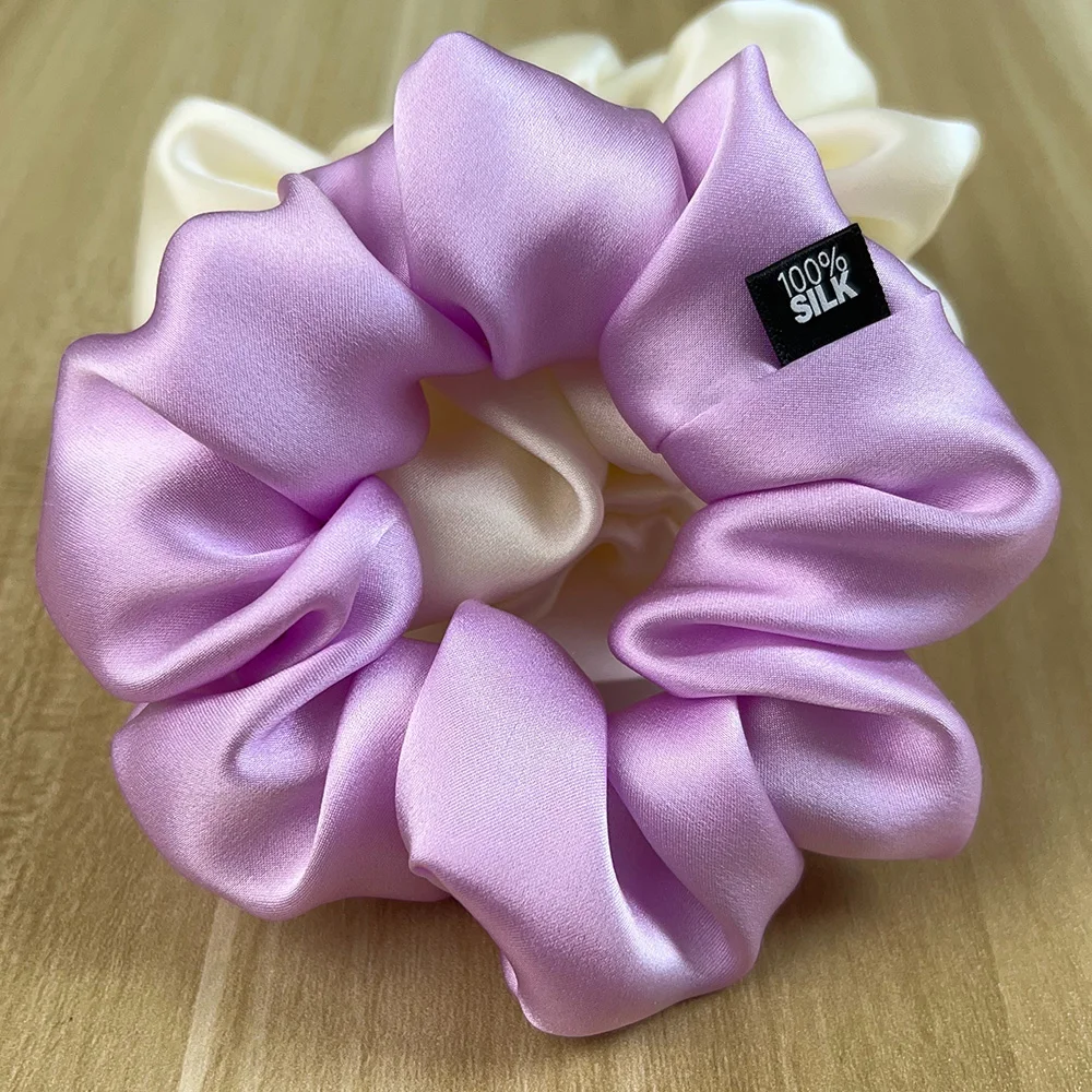 100% Mulberry Silk Hair Scrunchies for Women
