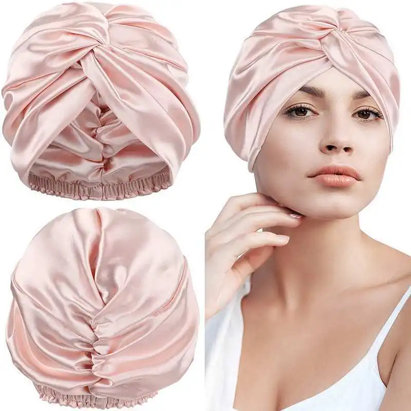 100% Mulberry Silk Turban Bonnet for Women