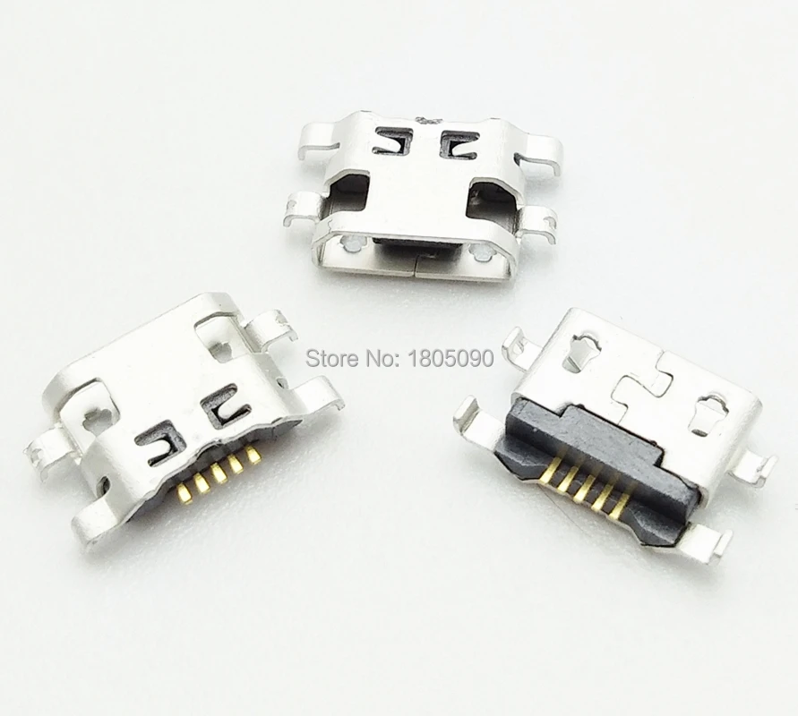 100pcs Micro USB Charging Port Connectors