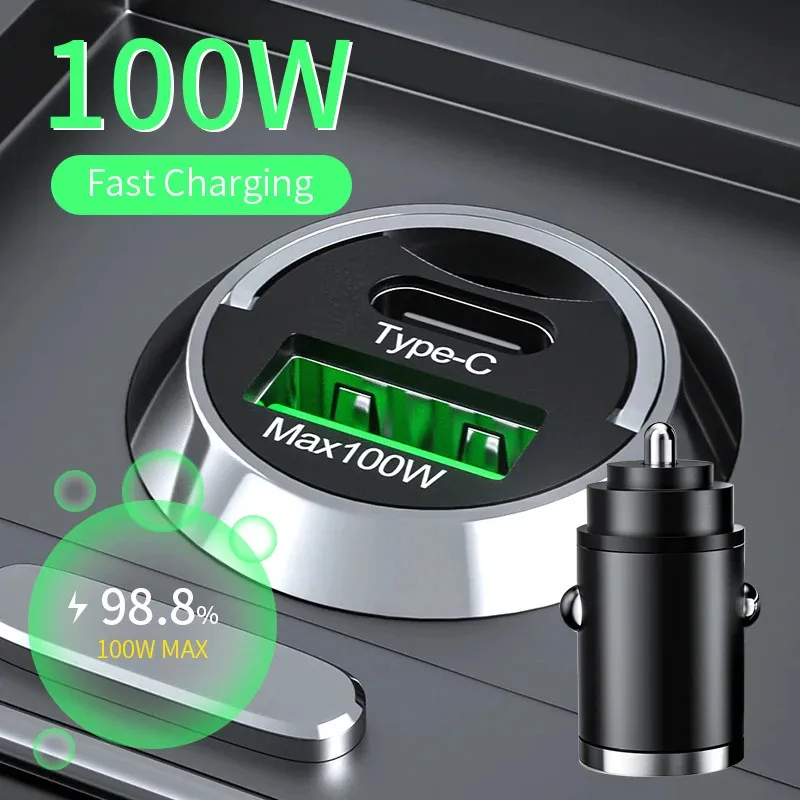 100W Fast USB Car Charger Adapter