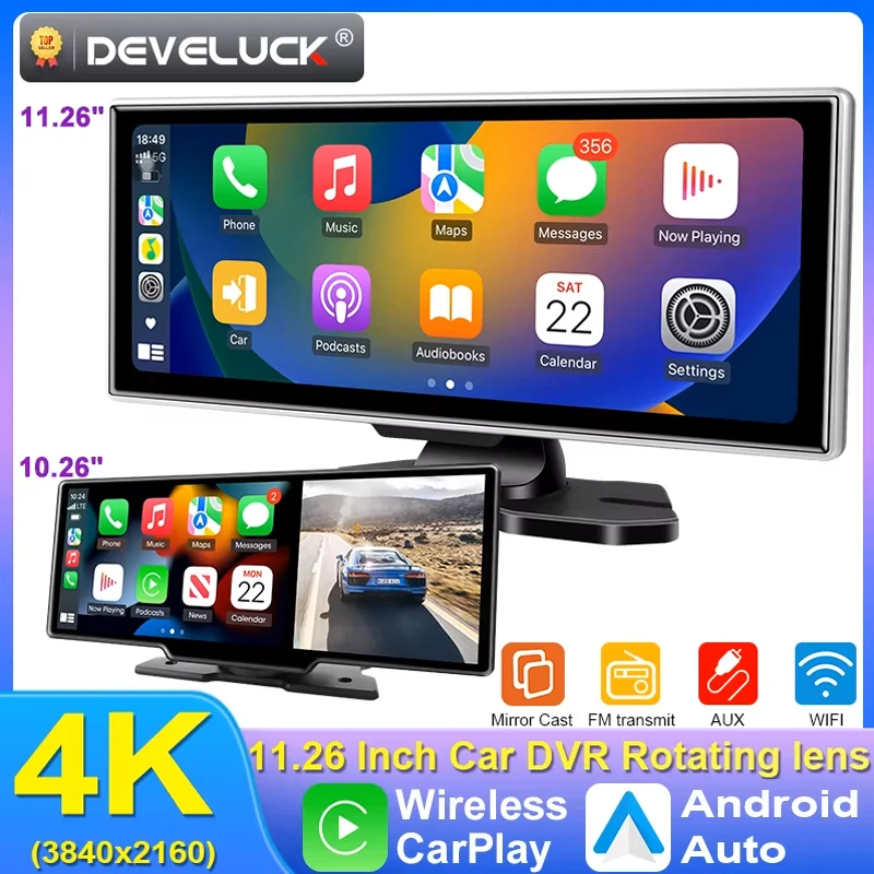 كاميرا داش 4K للسيارات مع واي فاي