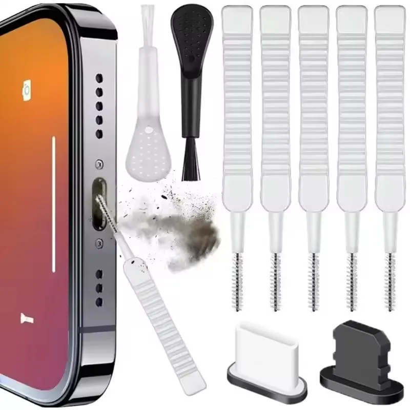 Dust Plug and Cleaner Set for Phones