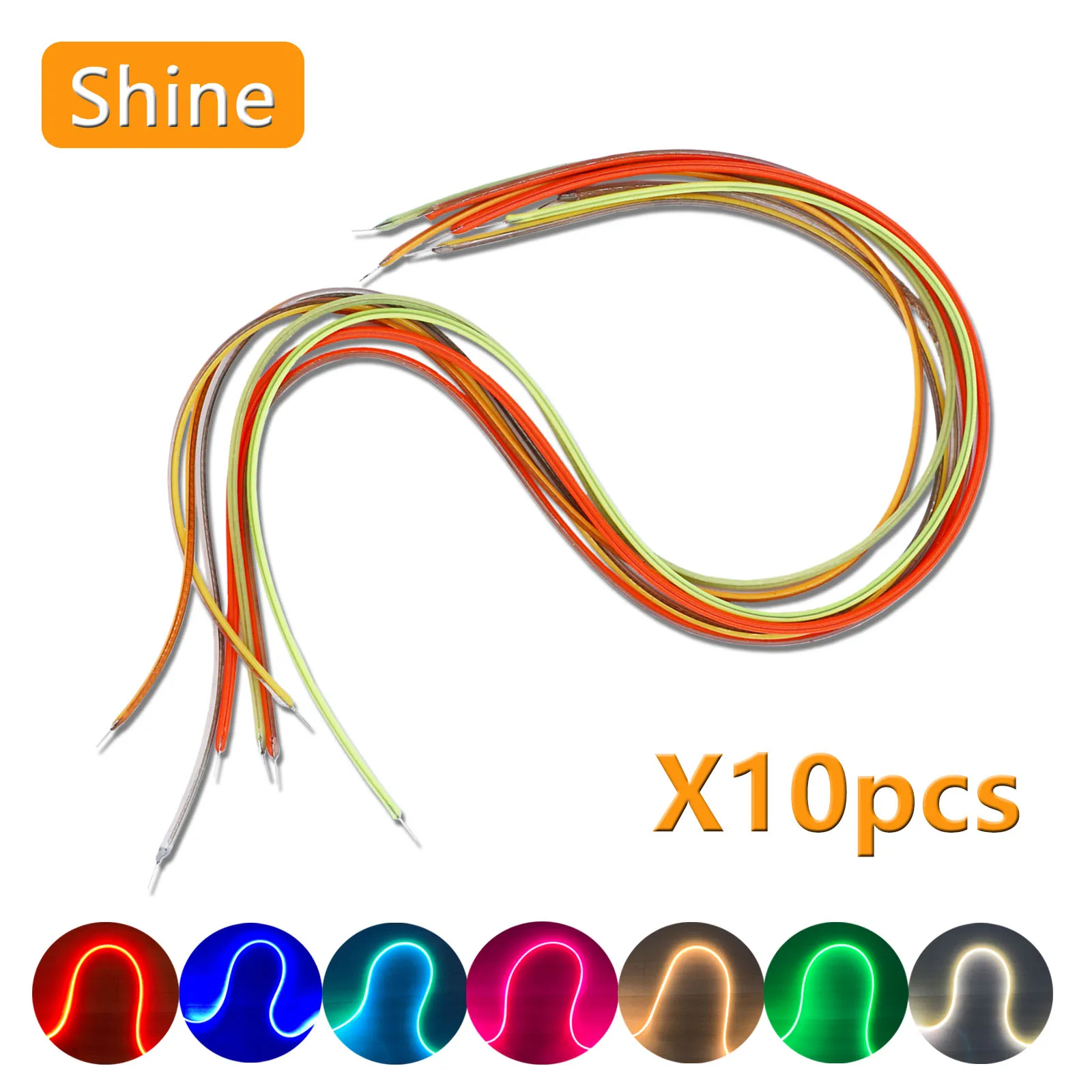 10 قطع مصابيح LED مرنة 3 فولت
