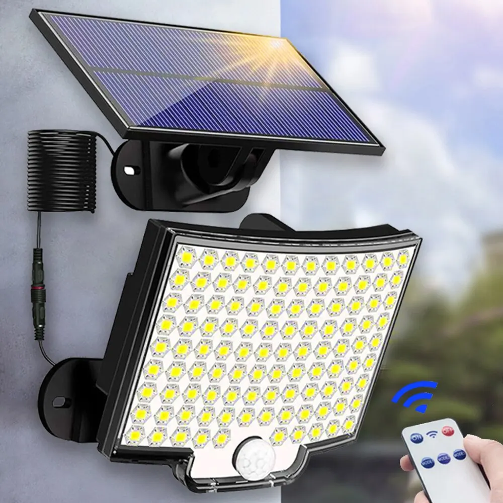 106LED شمسي للتحكم عن بعد للفناء