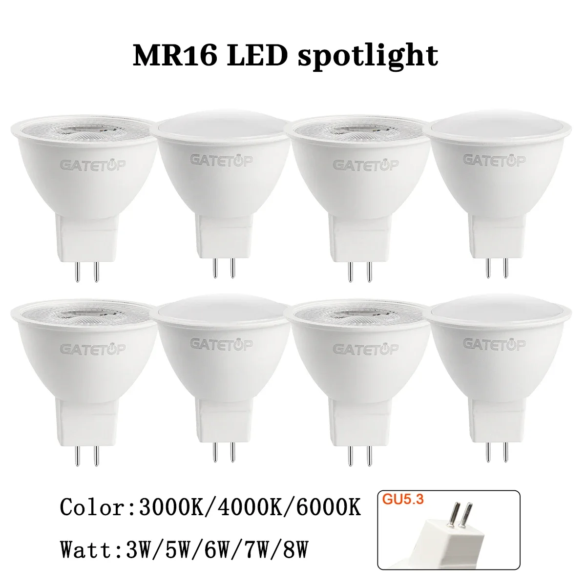 10 قطع مصابيح LED MR16 عالية الجودة