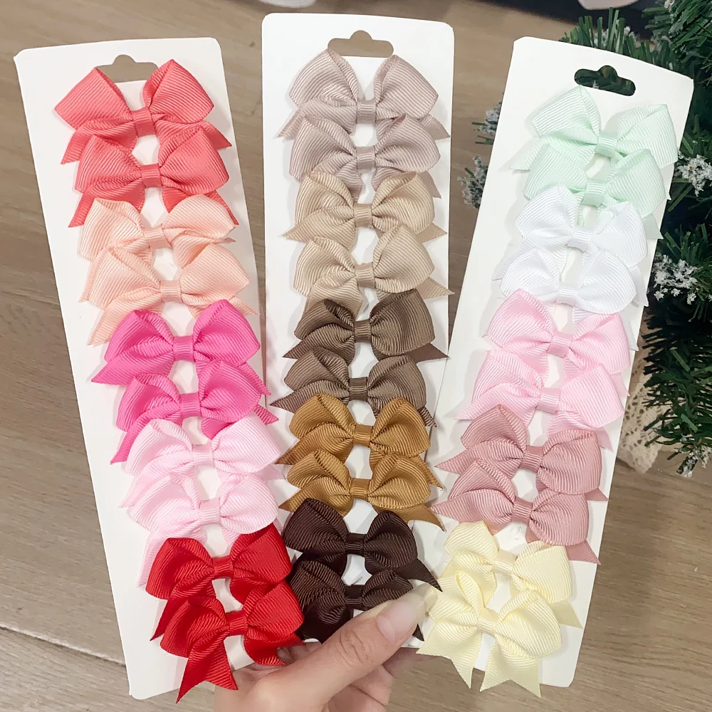 10-Piece Cute Ribbon Bow Hair Clips