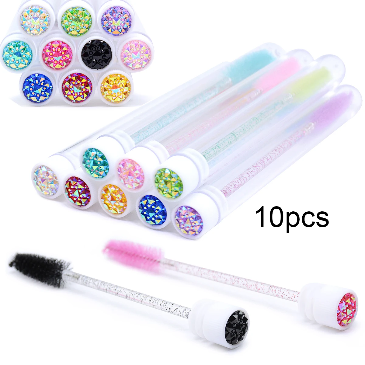 10-Piece Reusable Eyelash Brush Set
