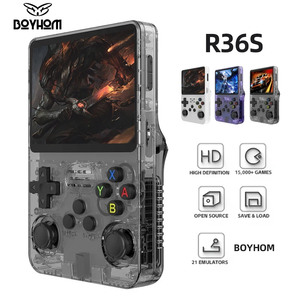 وحدة تحكم ألعاب فيديو محمولة 128G R36S