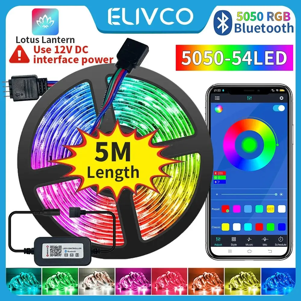 Bluetooth 12V RGB LED Strip Lights