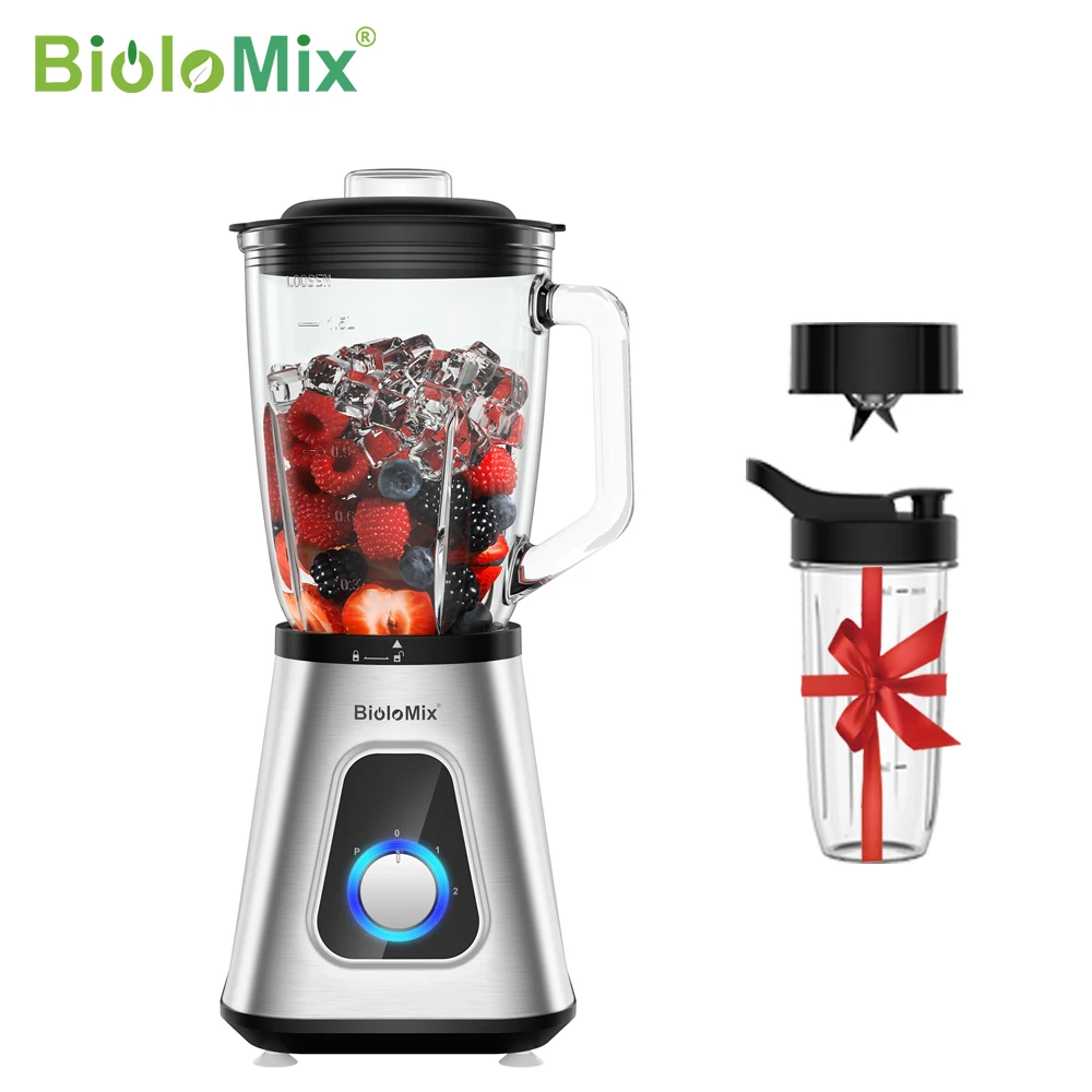 خلاط عصير BioloMix 1300 واط مع وعاء زجاجي