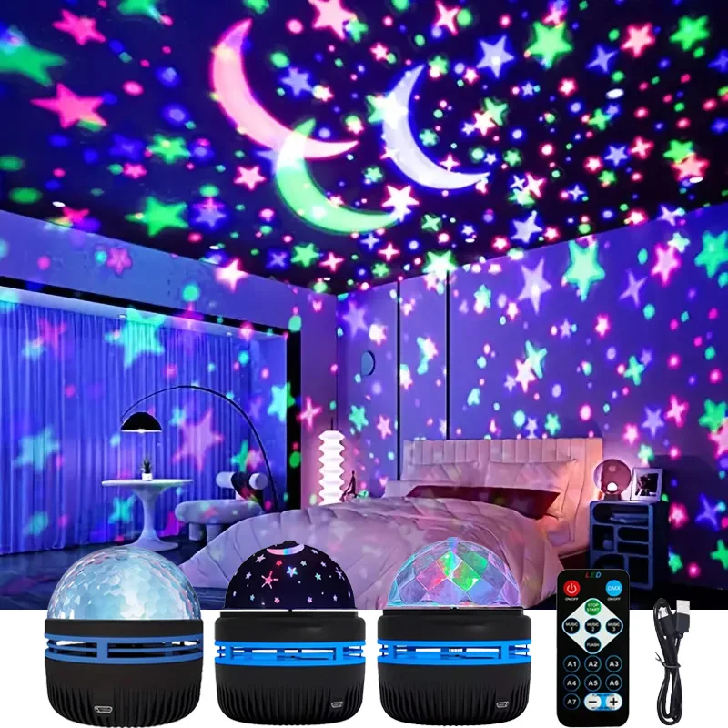 ضوء الليل LED بكرة النجوم القابلة للتحكم