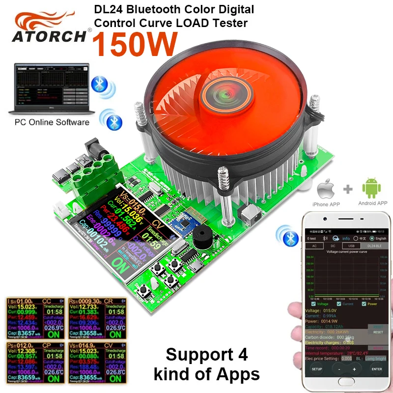 150W 25A DC USB Battery Tester