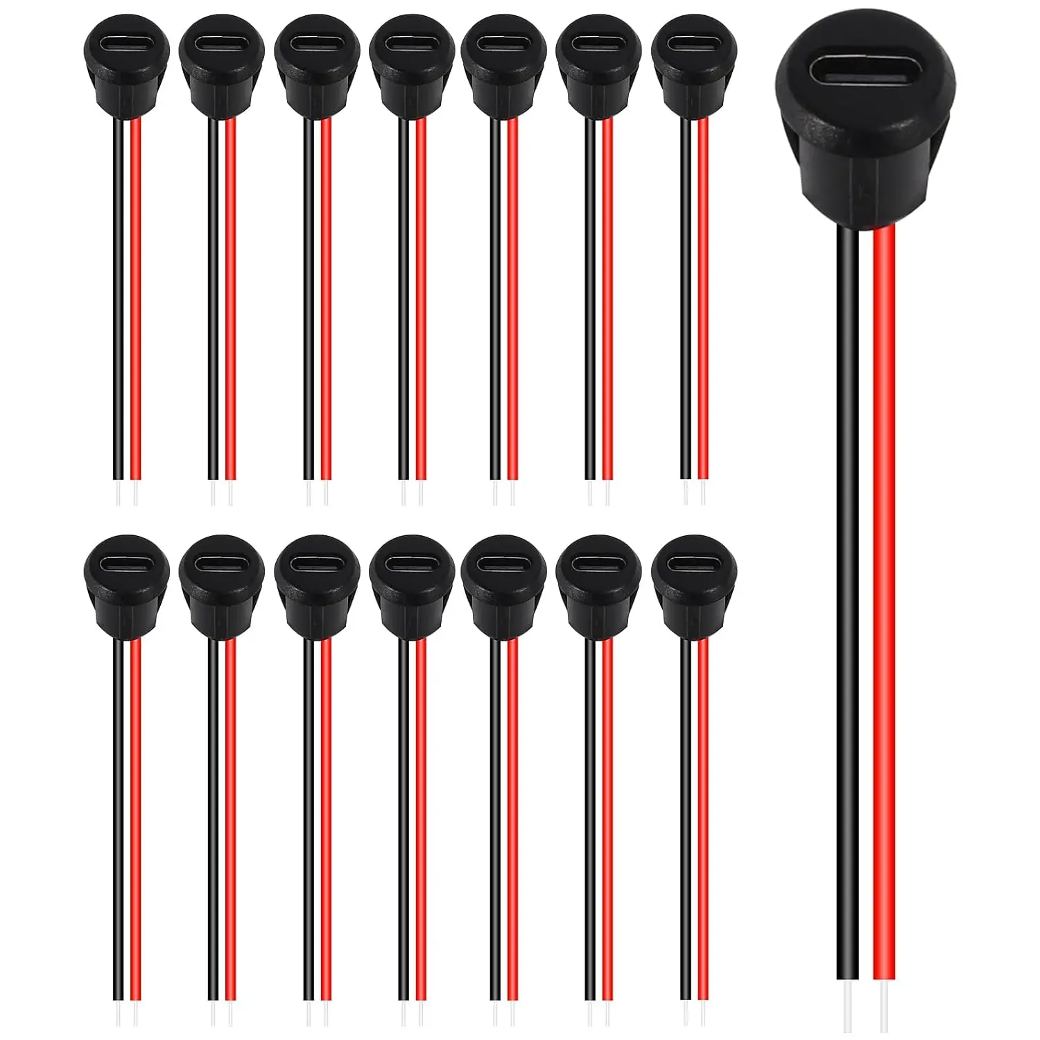 15 قطعة موصل USB-C أنثوي مقاوم للماء