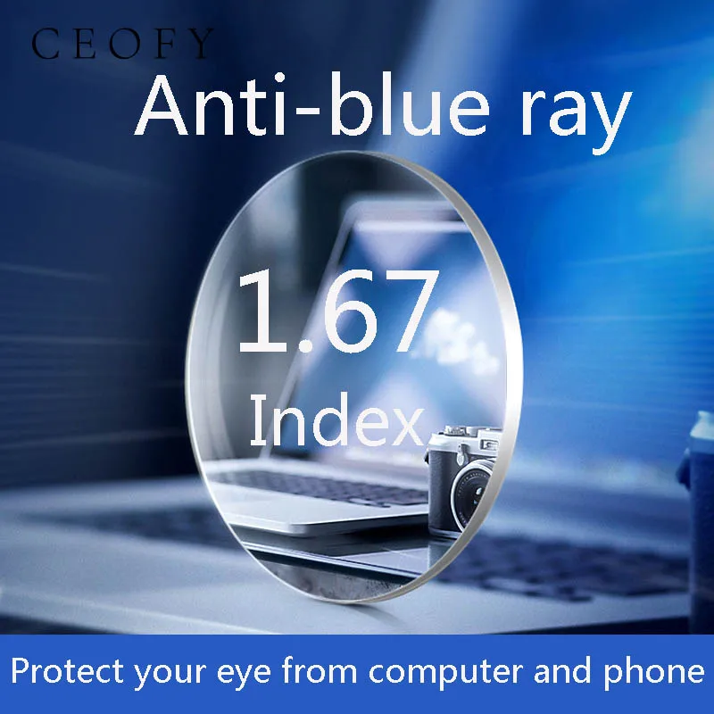 Anti-Blue Ray Prescription Computer Lenses