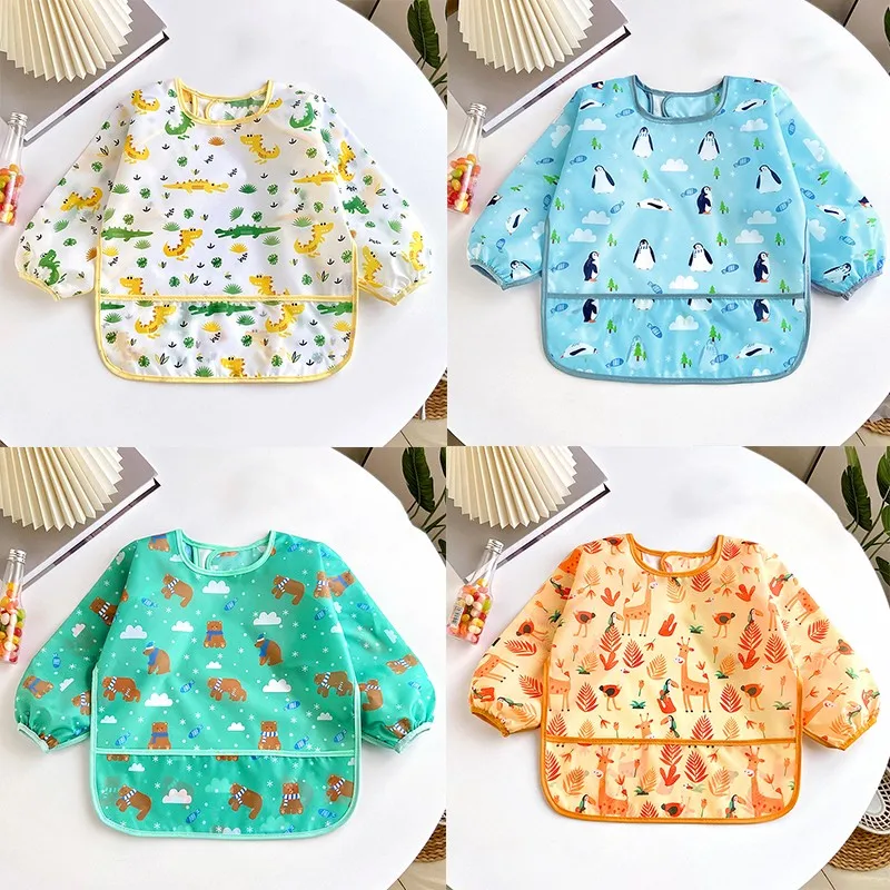 مريلة طفل مقاومة للماء ملونة