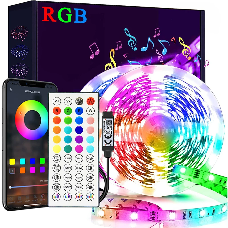 RGB LED Strip Lights with Music Sync