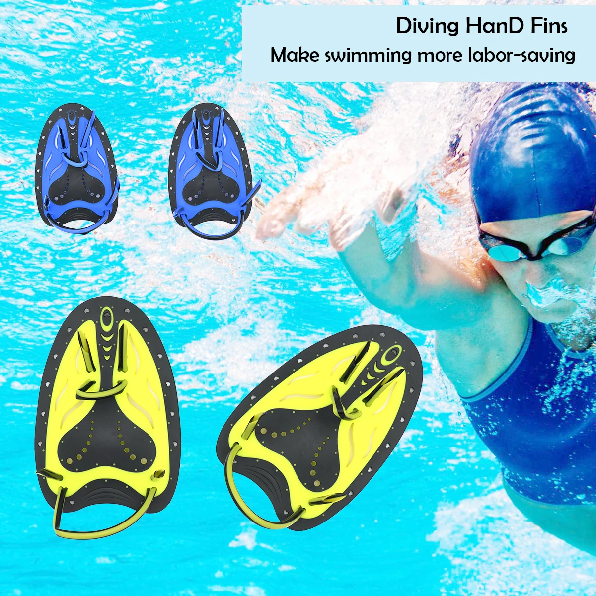 Adjustable Swimming Hand Paddles Training Tools
