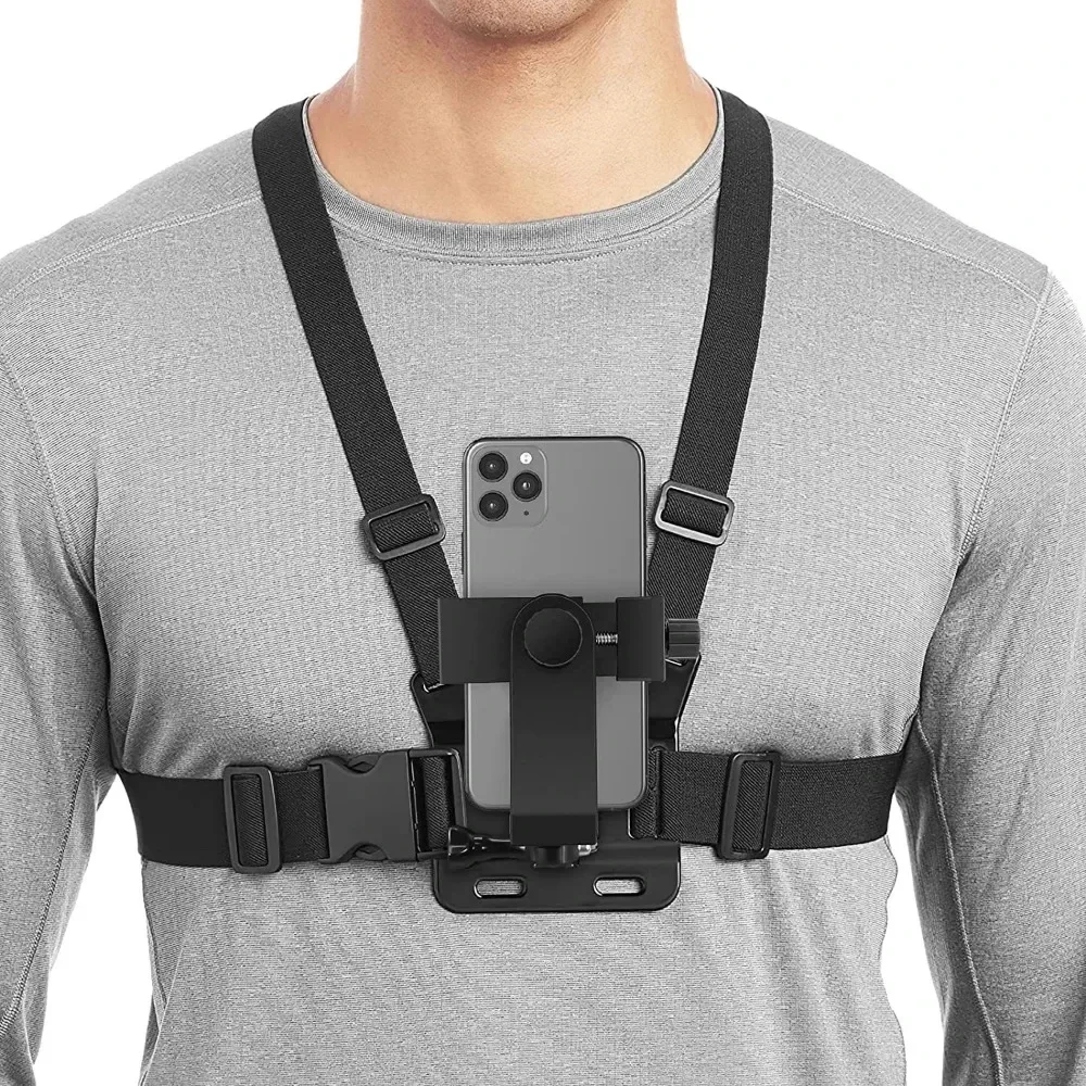 Adjustable Phone Clip Holder with Chest Strap