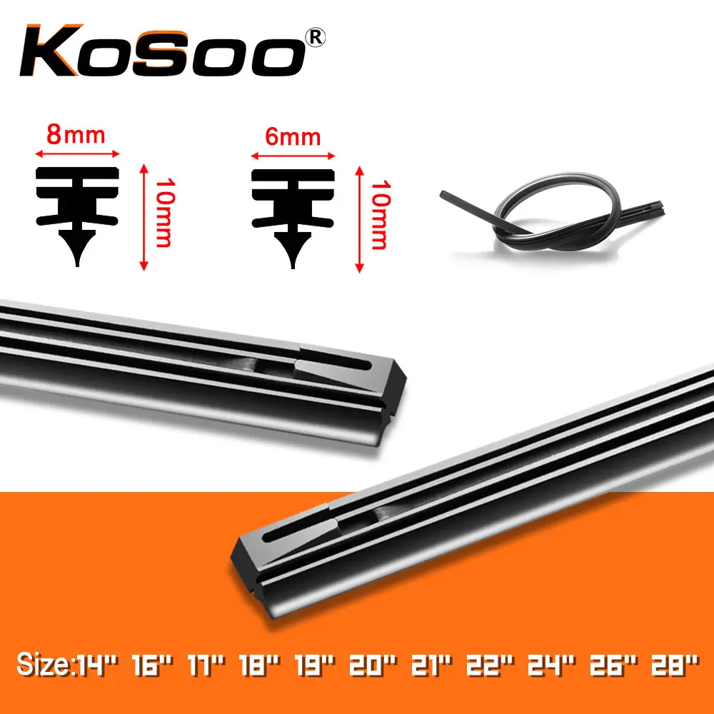 Car Wiper Blade Replacement Rubber Strip