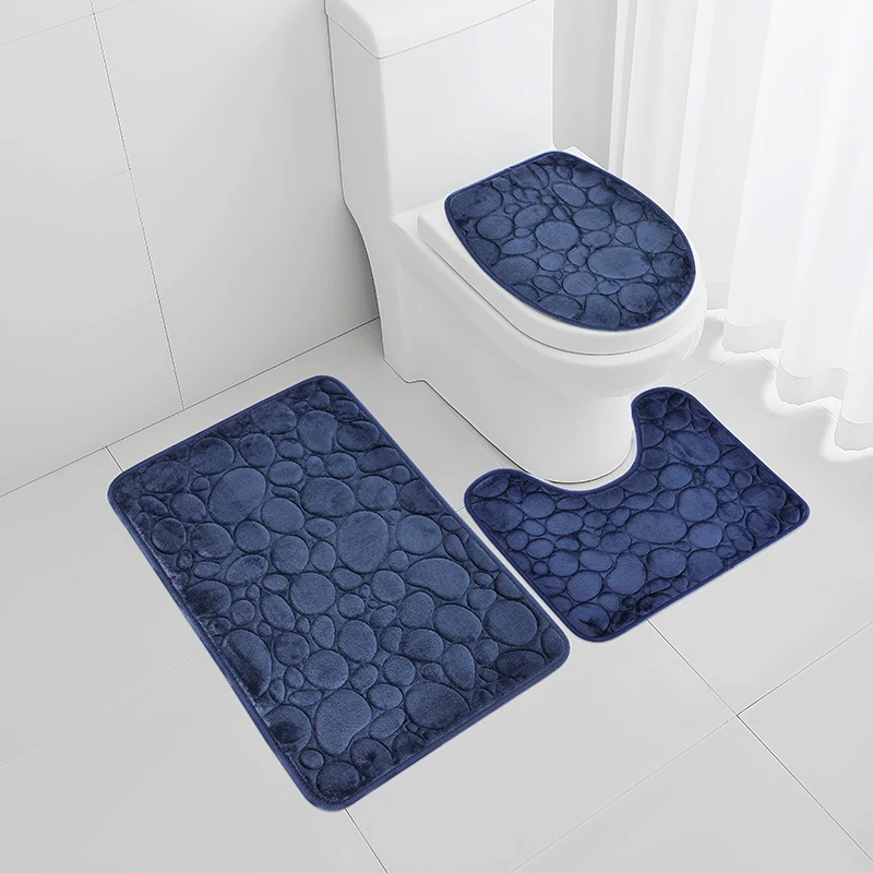 Comfortable Non-Slip Bathroom Mat Set