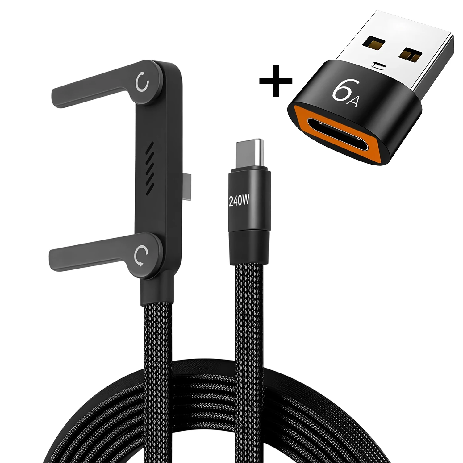 2-in-1 Fast Charging Cable and Phone Stand