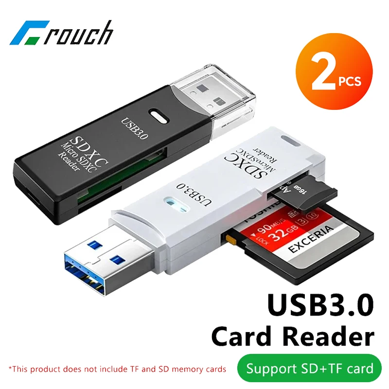 2-in-1 USB 3.0 Card Reader Adapter
