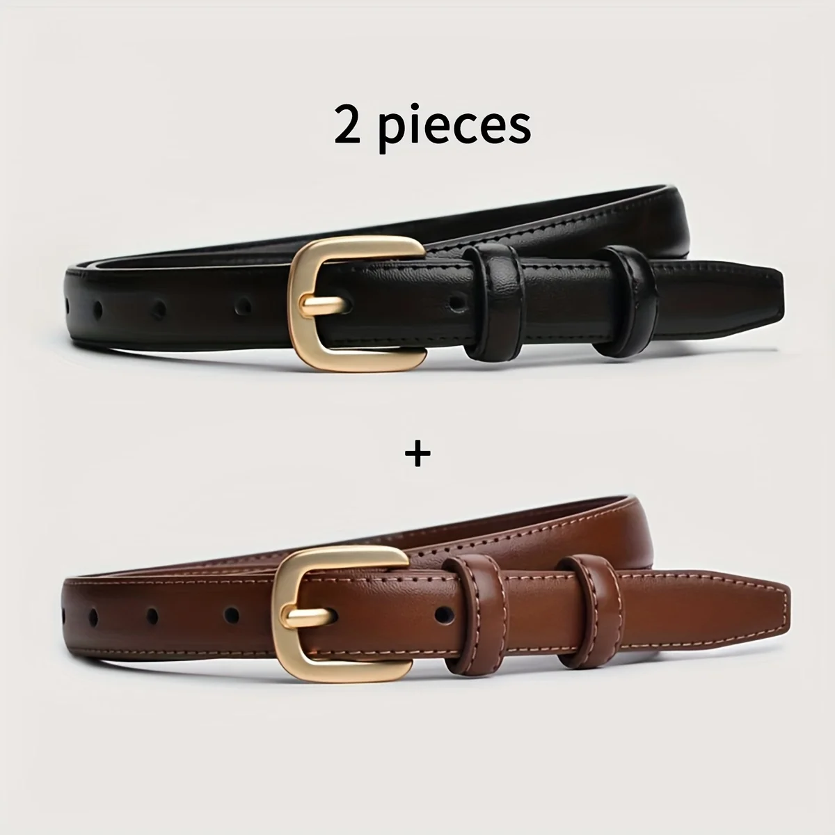 2-Pack Casual High-End Fashion Belts