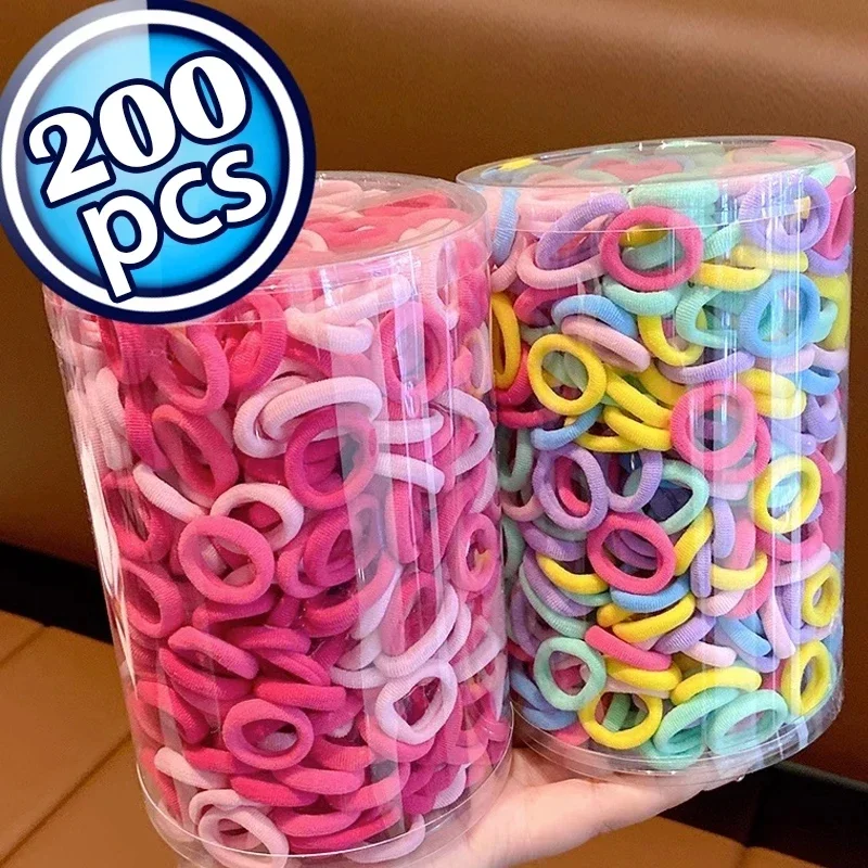 200 قطعة مرونة العصابات الملونة للشعر