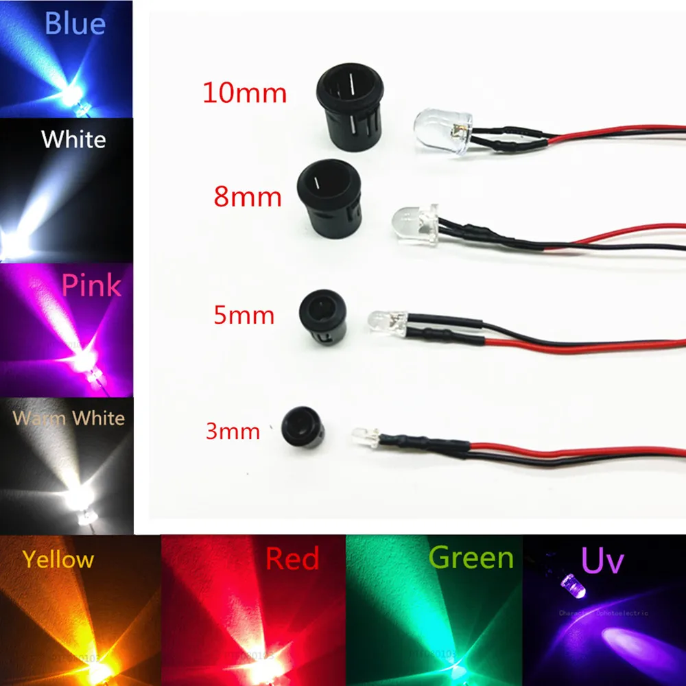 20 قطعة ثنائيات LED شفافة