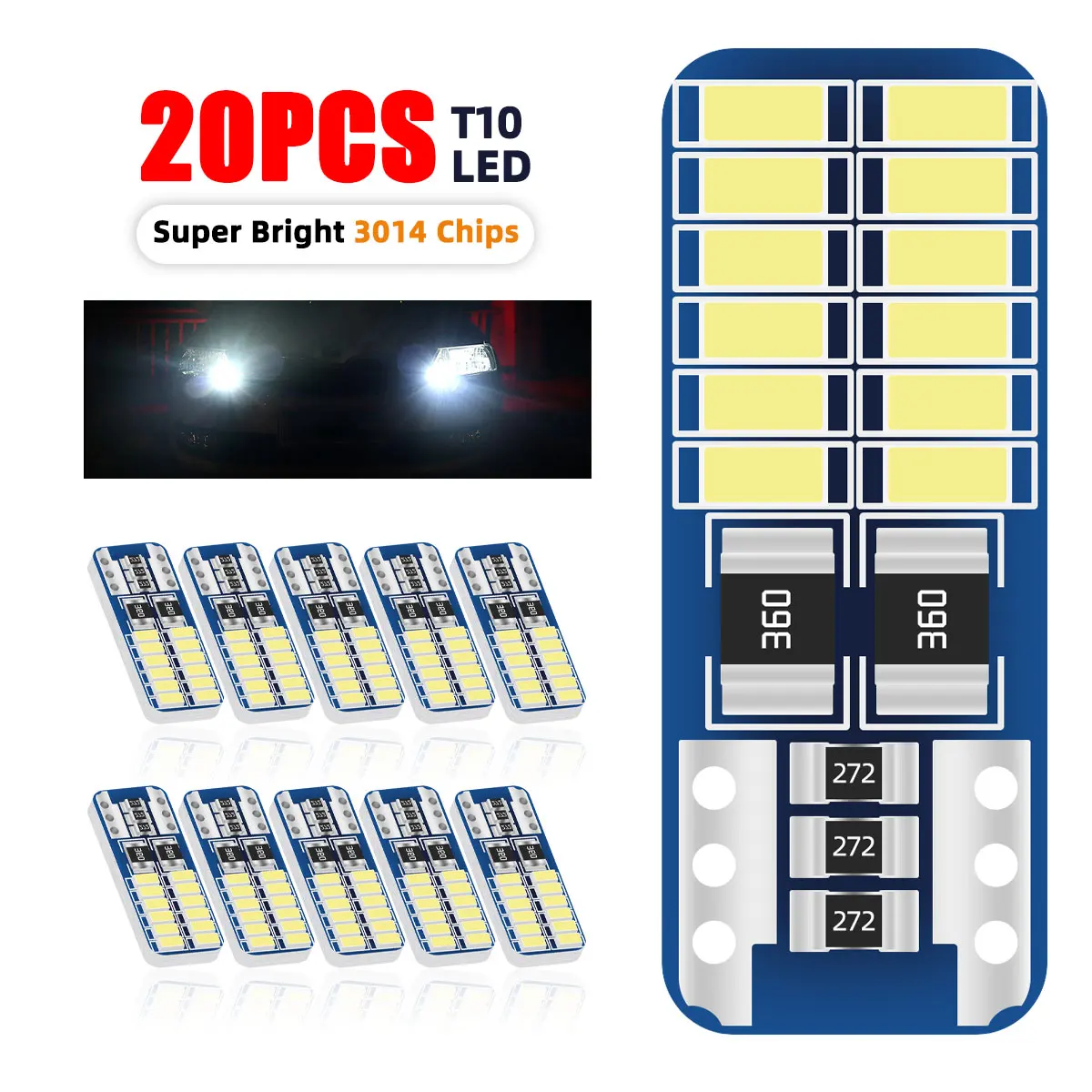 20 قطعة لمبات LED للسيارة