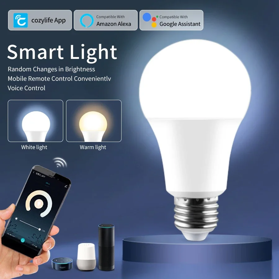 مصباح LED ذكي واي فاي E27