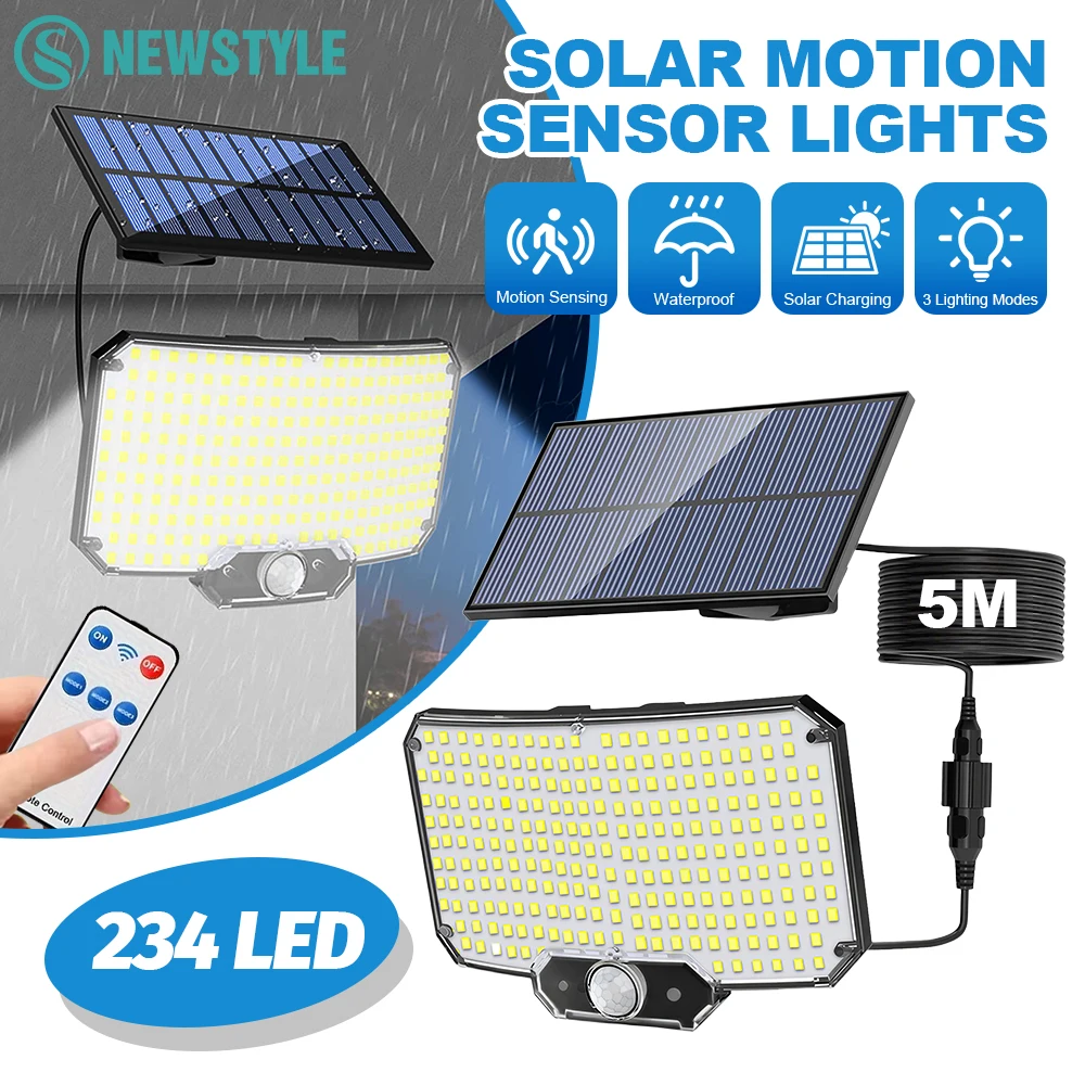 مصباح LED شمسي مع مستشعر حركة